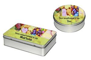 Snoeptrommel  met naam Rijbewijs cadeau