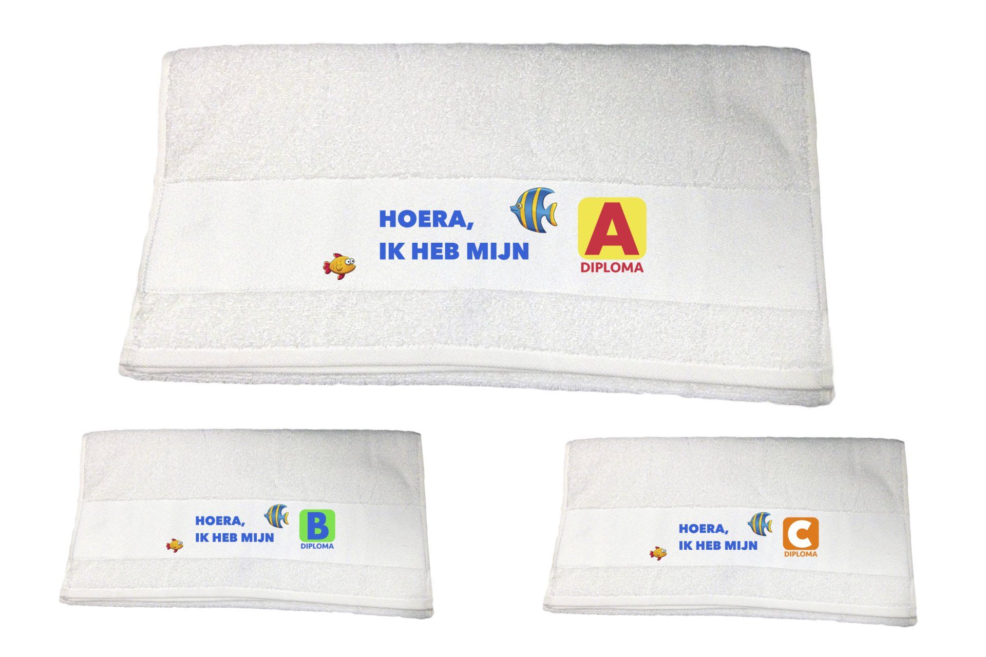 Zwemdiploma A, B of C handdoek