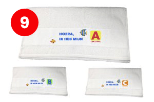 Zwemdiploma A, B of C handdoek