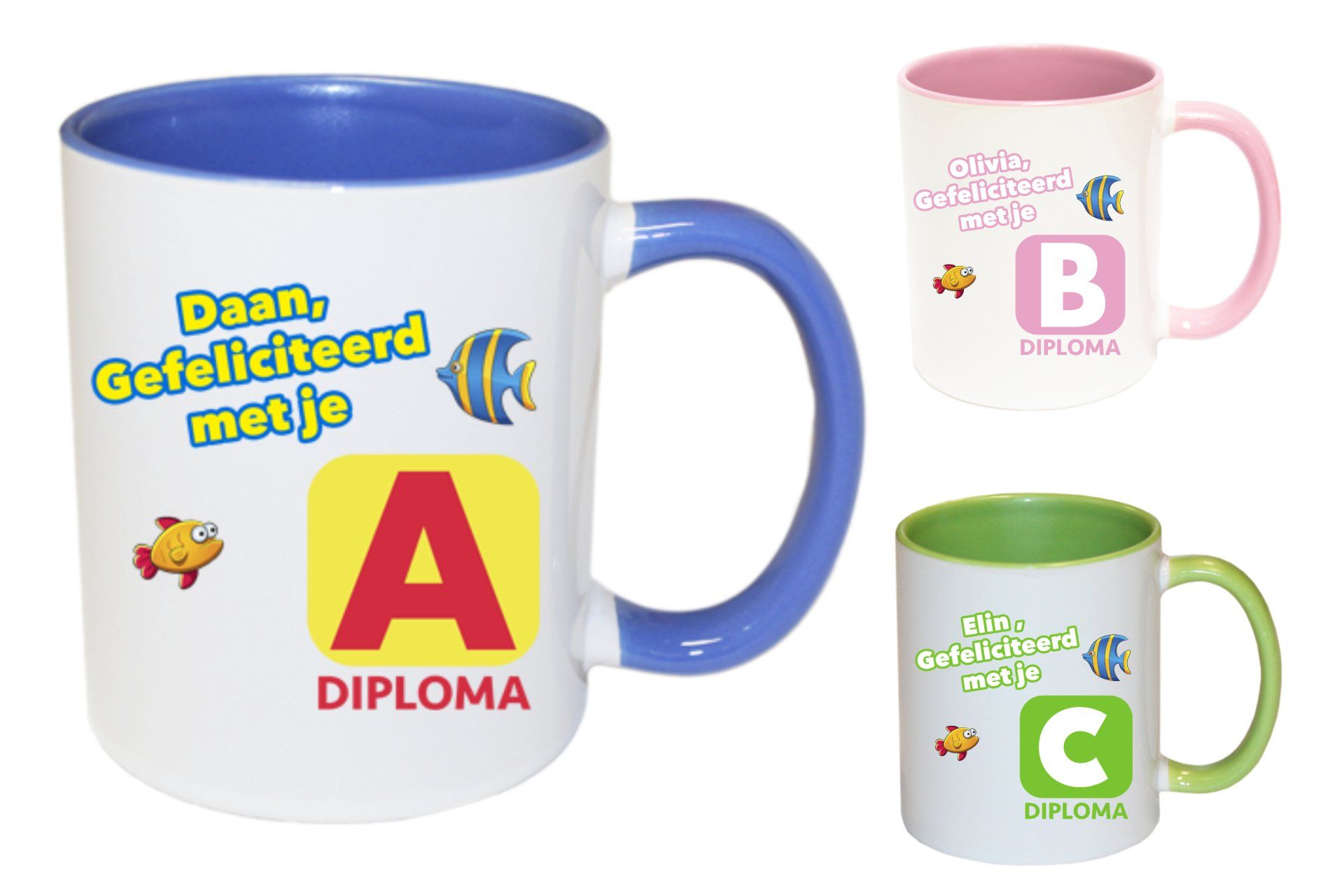 Zwemdiploma Mok Met Naam | Zwemdiploma Cadeau A B Of C Diploma