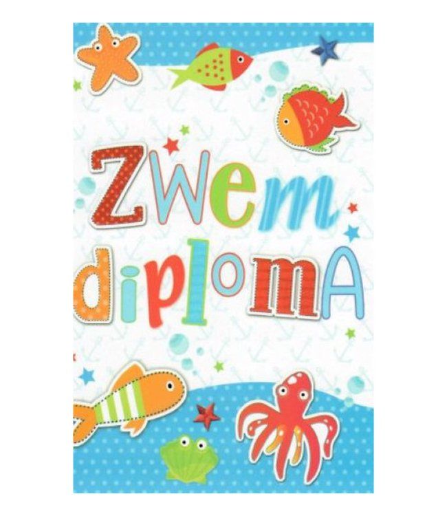 Zwemdiploma wenskaart