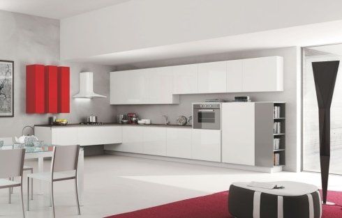 cucina moderna bianca