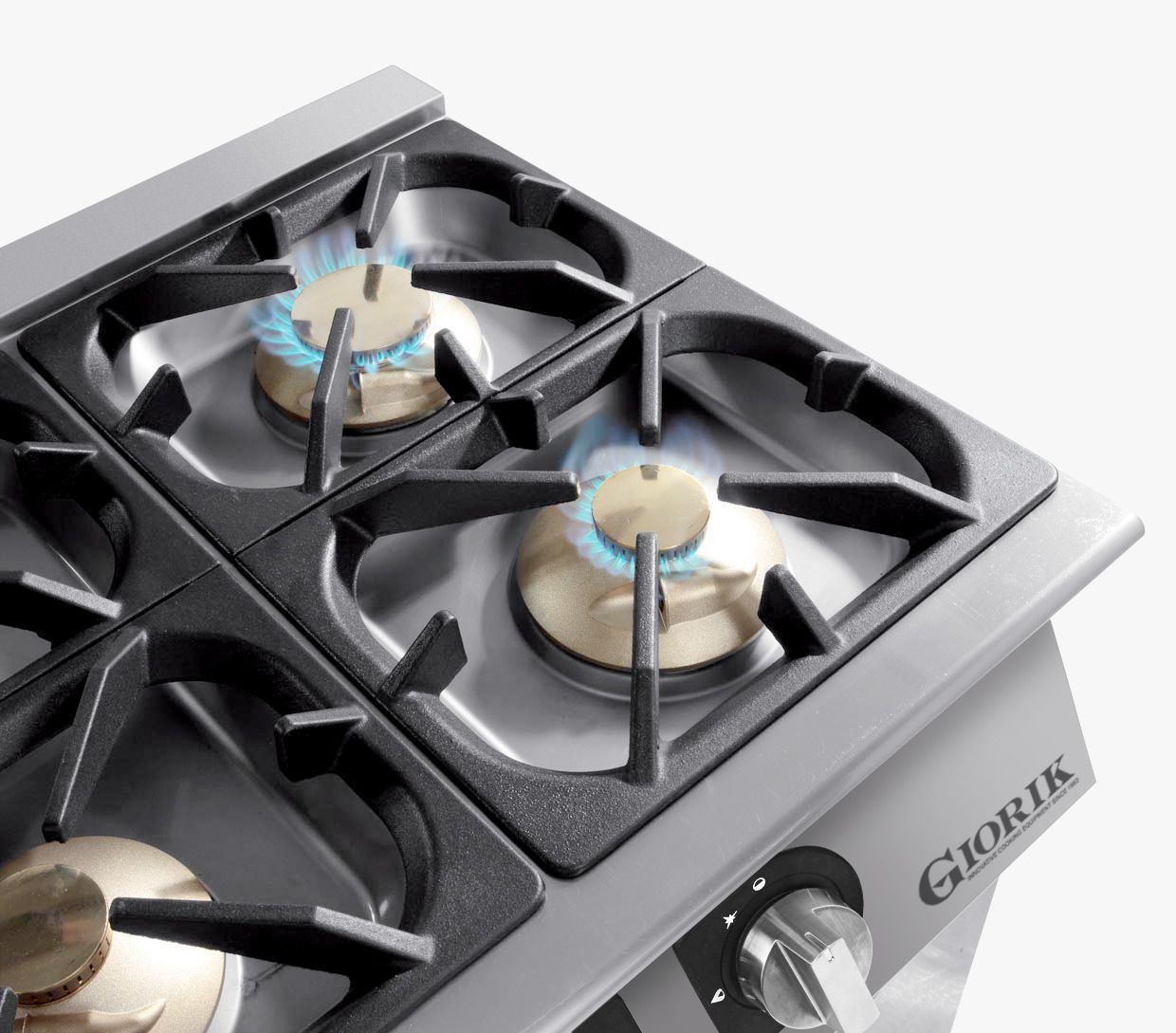 Una stufa Glork con quattro fuochi