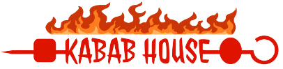 A logo for a restaurant called kabab house