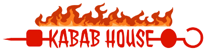 A logo for a restaurant called kabab house