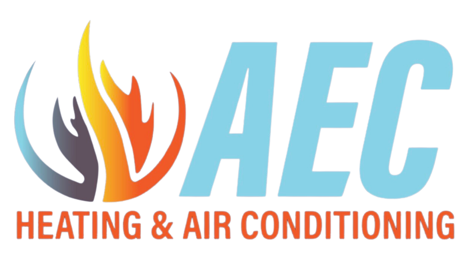 A logo for a company called aec heating and air conditioning