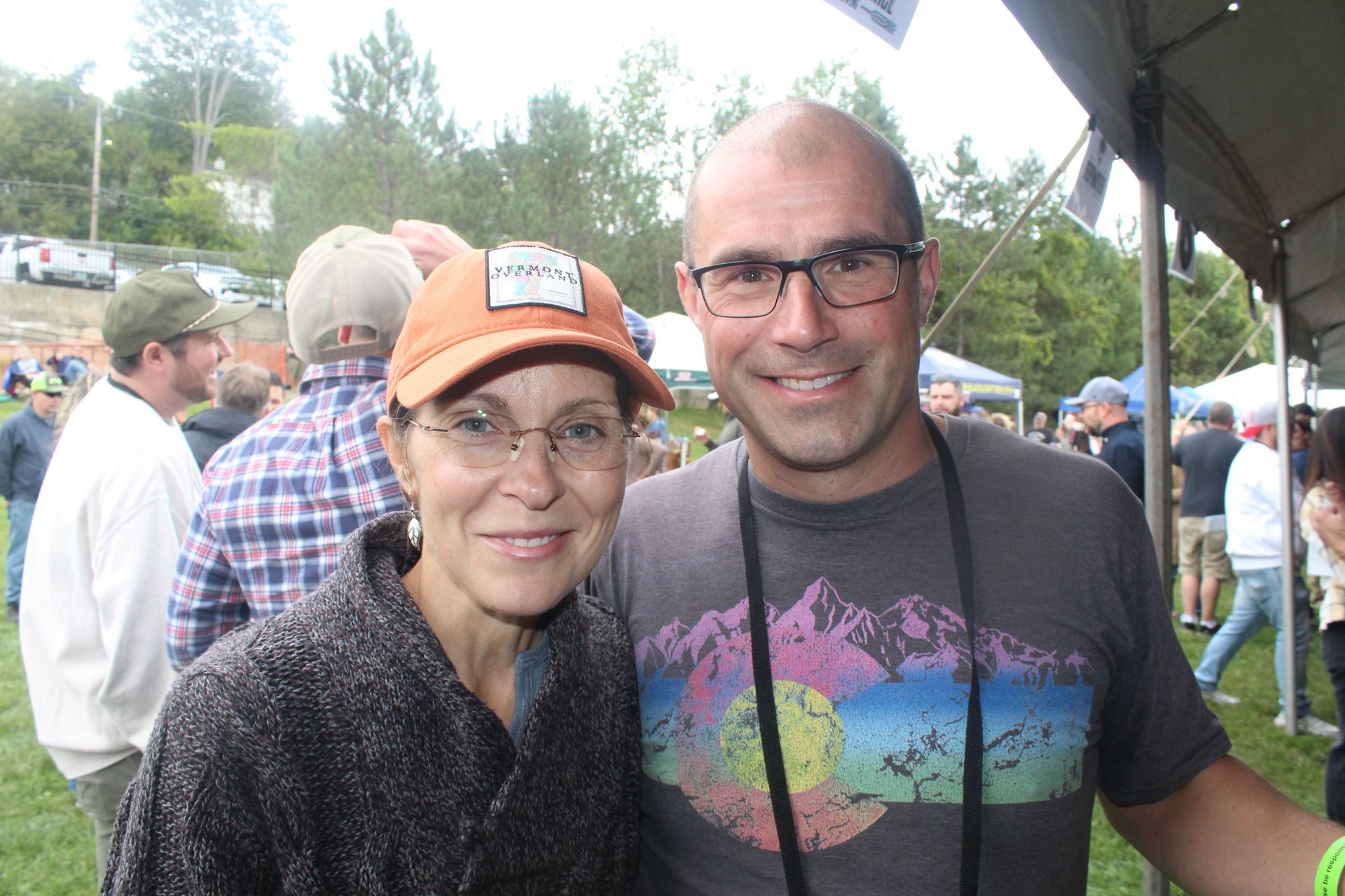 A man and a woman are posing for a picture together