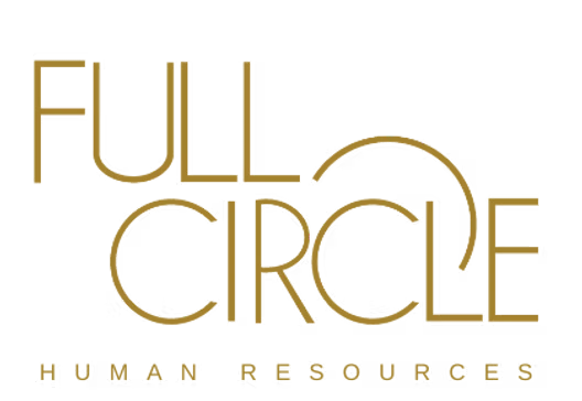 Logo for Full Circle Human Resources in gold lettering