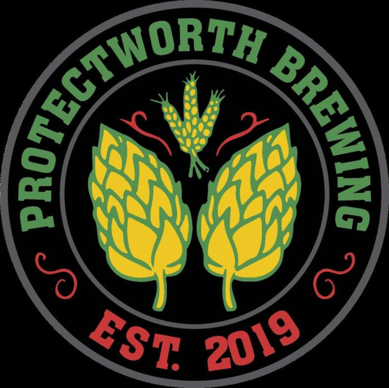 A logo for protectworth brewing that was established in 2019