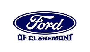 A blue and white ford logo on a white background.