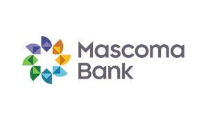 The logo for mascoma bank has a colorful flower in the middle.
