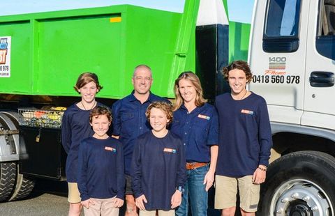 allwest family portrait by truck