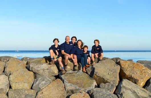 all west family portrait on boulders