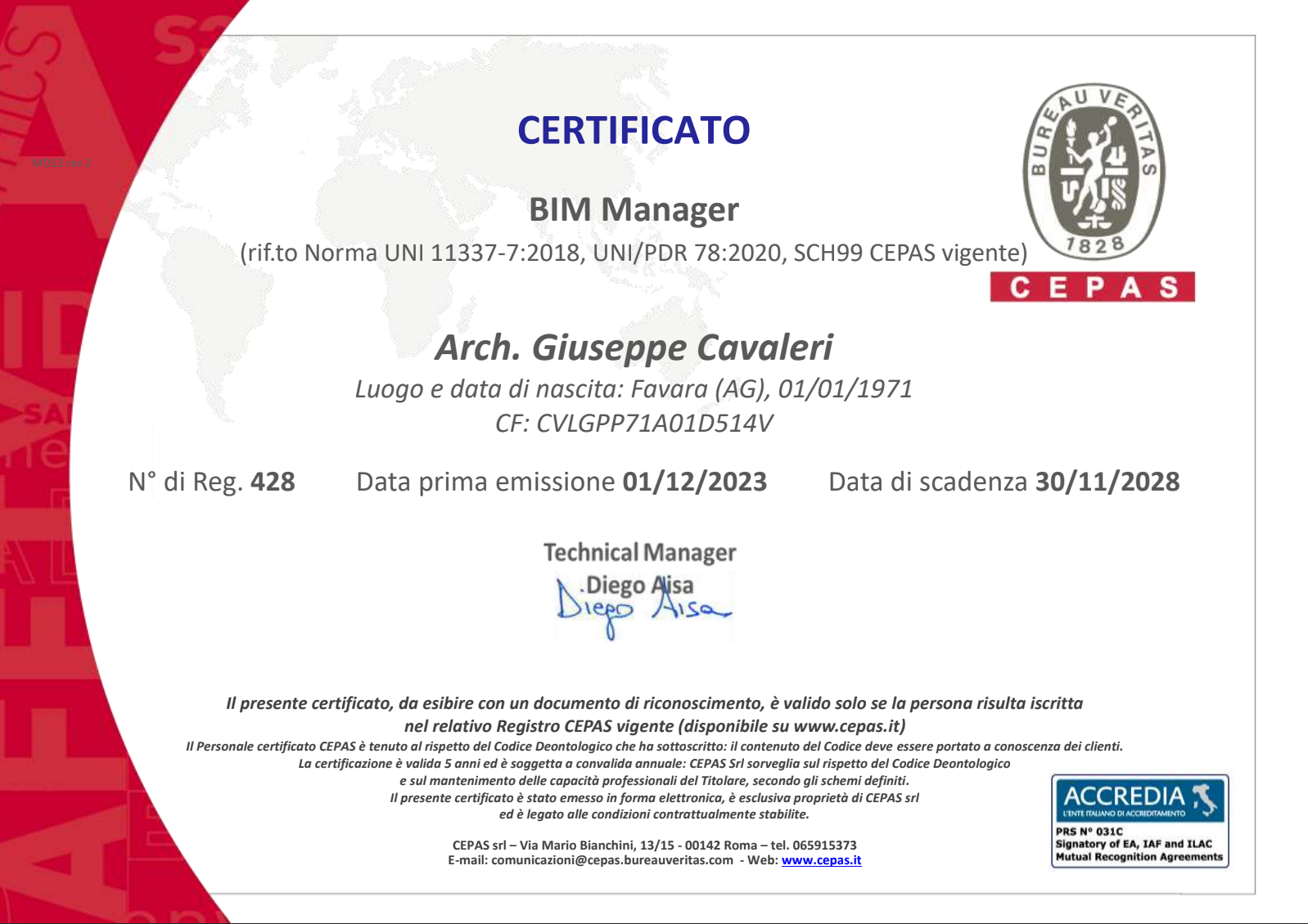 Certificato BIM Manager
