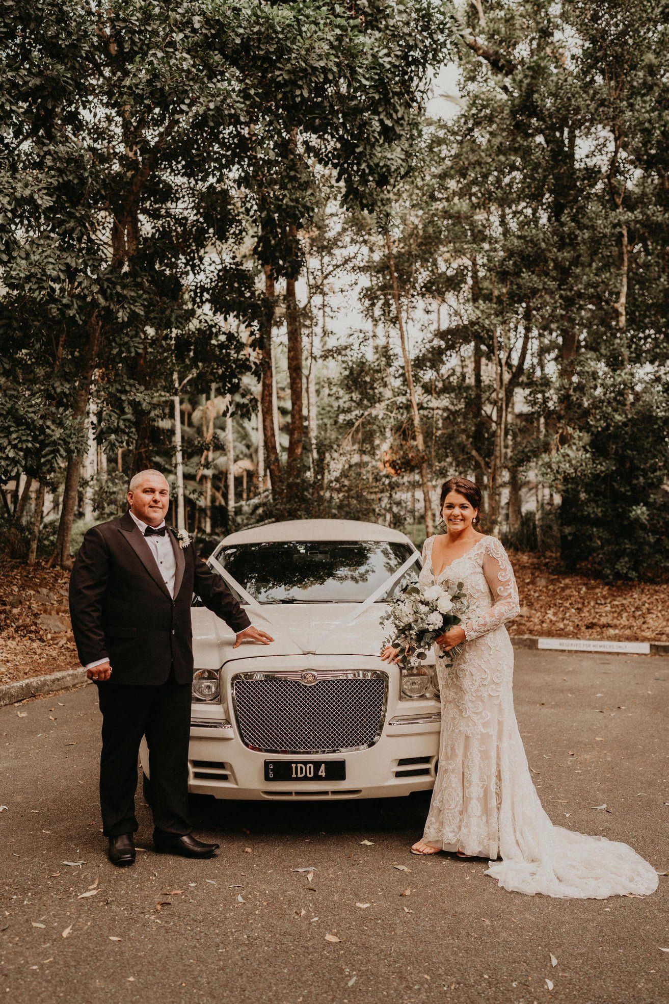 Wedding Bouquet In Classic Car — Classic Car Hire in Dundowran Beach, QLD