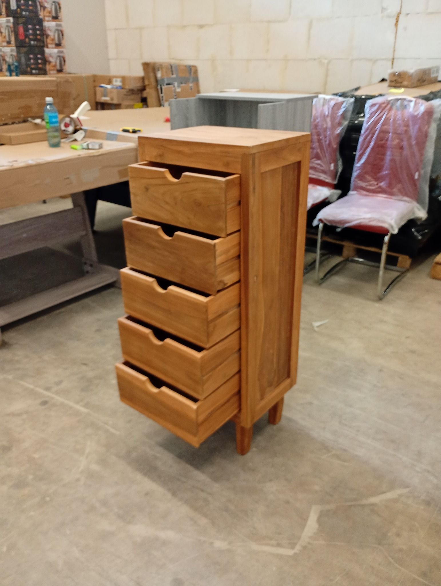 Mooie degelijke Ladenkast hout met 5 lades