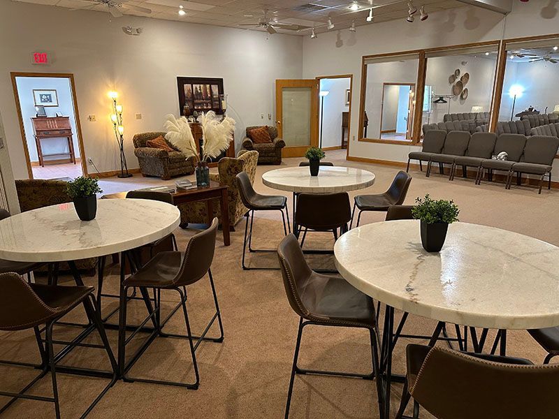 Schmidt Family Funeral Home Overflow Table Seating