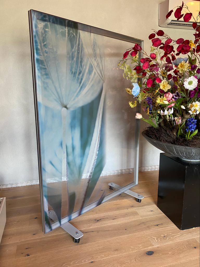 Bedrukt zeil in frame Corona Oplossing