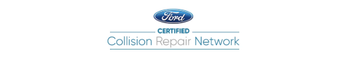 Ford Certified Collision Repair Network logo. Oval Ford logo above the words "Certified" and "Collision Repair Network".
