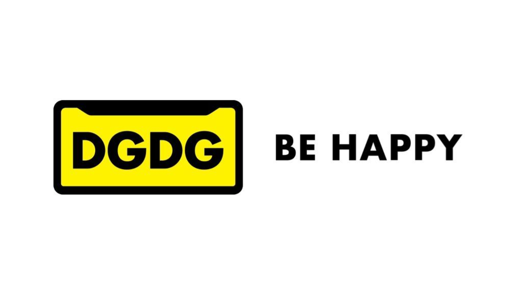 Yellow rectangular logo with 