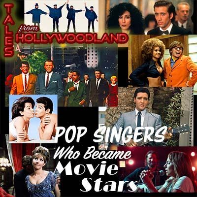 A collage of pop singers who became movie stars