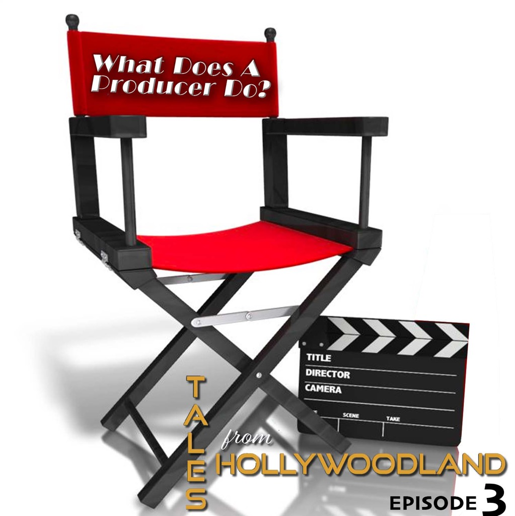 A director 's chair with a sign that says what does a producer do