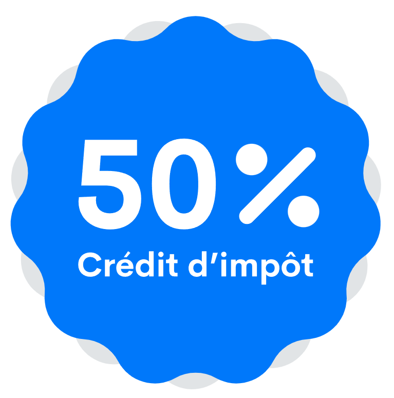 réduction d'impôt de 50%