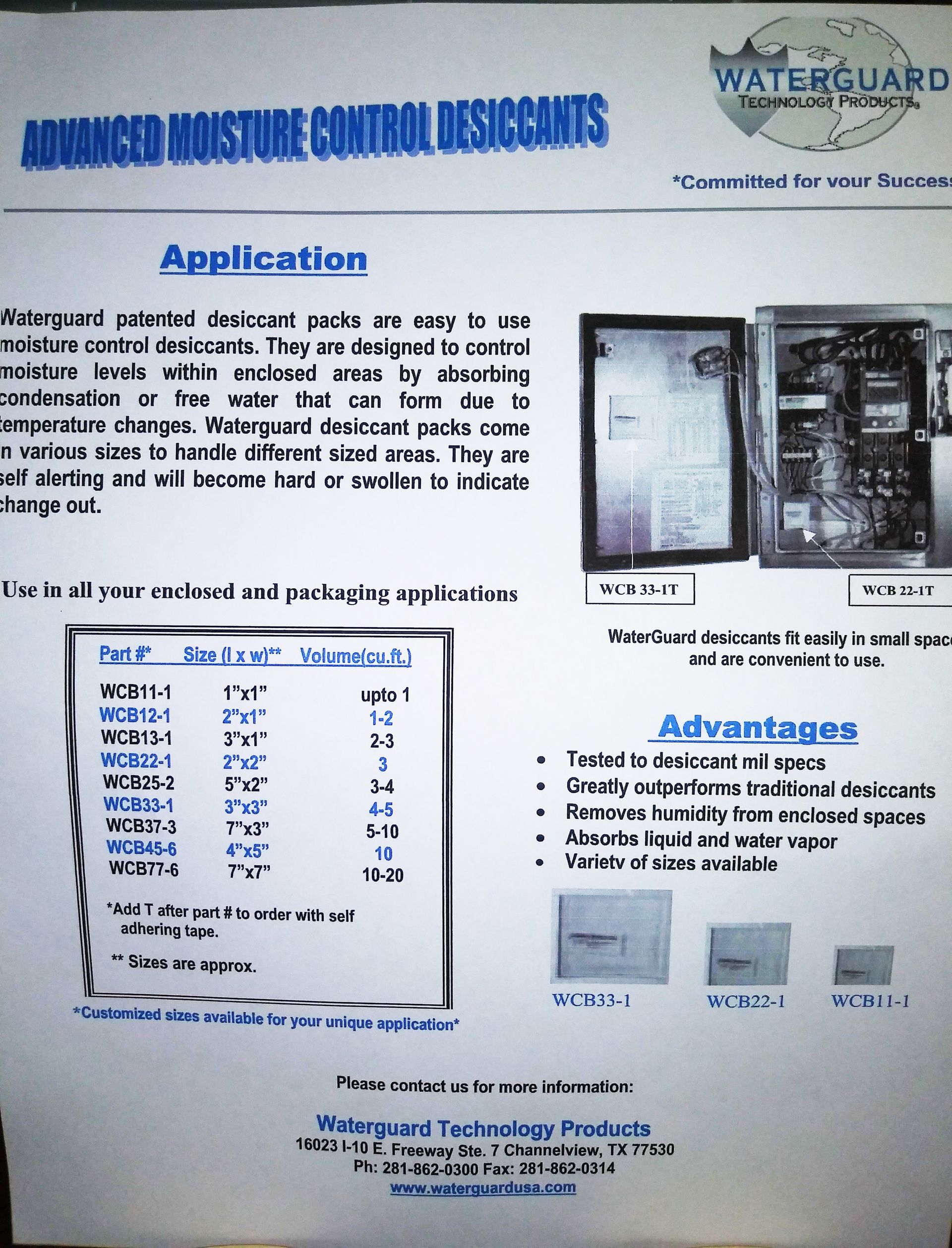 A flyer for advanced monster re control desiccant