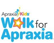 The logo for aprazia kids walk for aprazia.