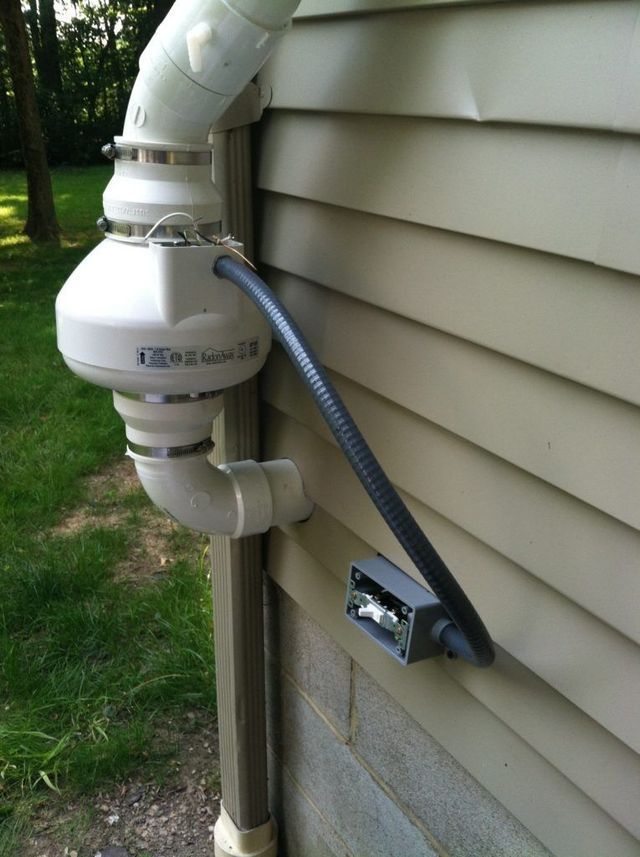 Radon Fan With Black Wire - Youngstown, OH - Radon Raiders