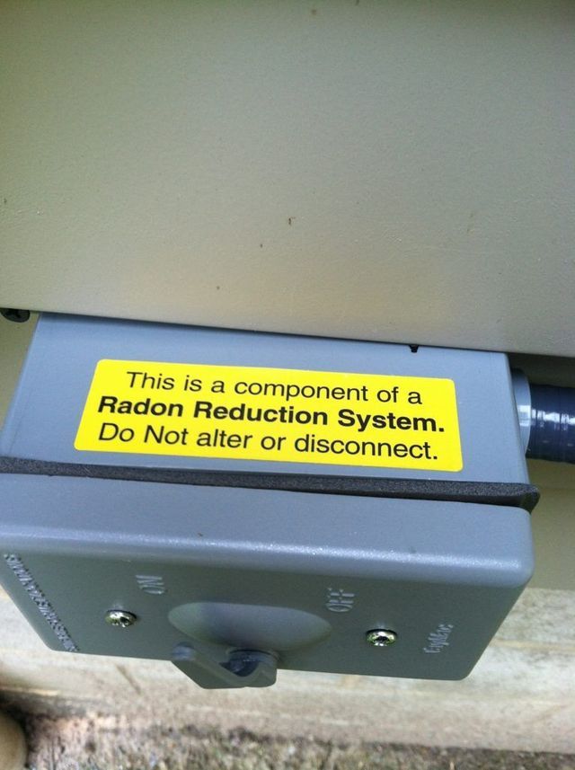 A Junction Box With Sticker Label - Youngstown, OH - Radon Raiders