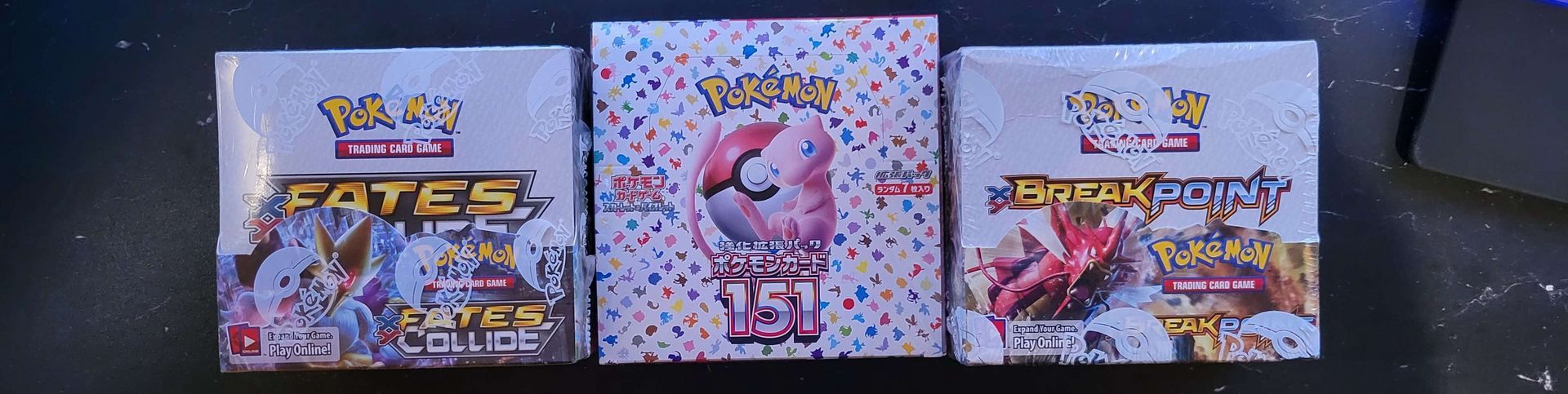 Pokemon booster 151 and breakpoint booster boxes
