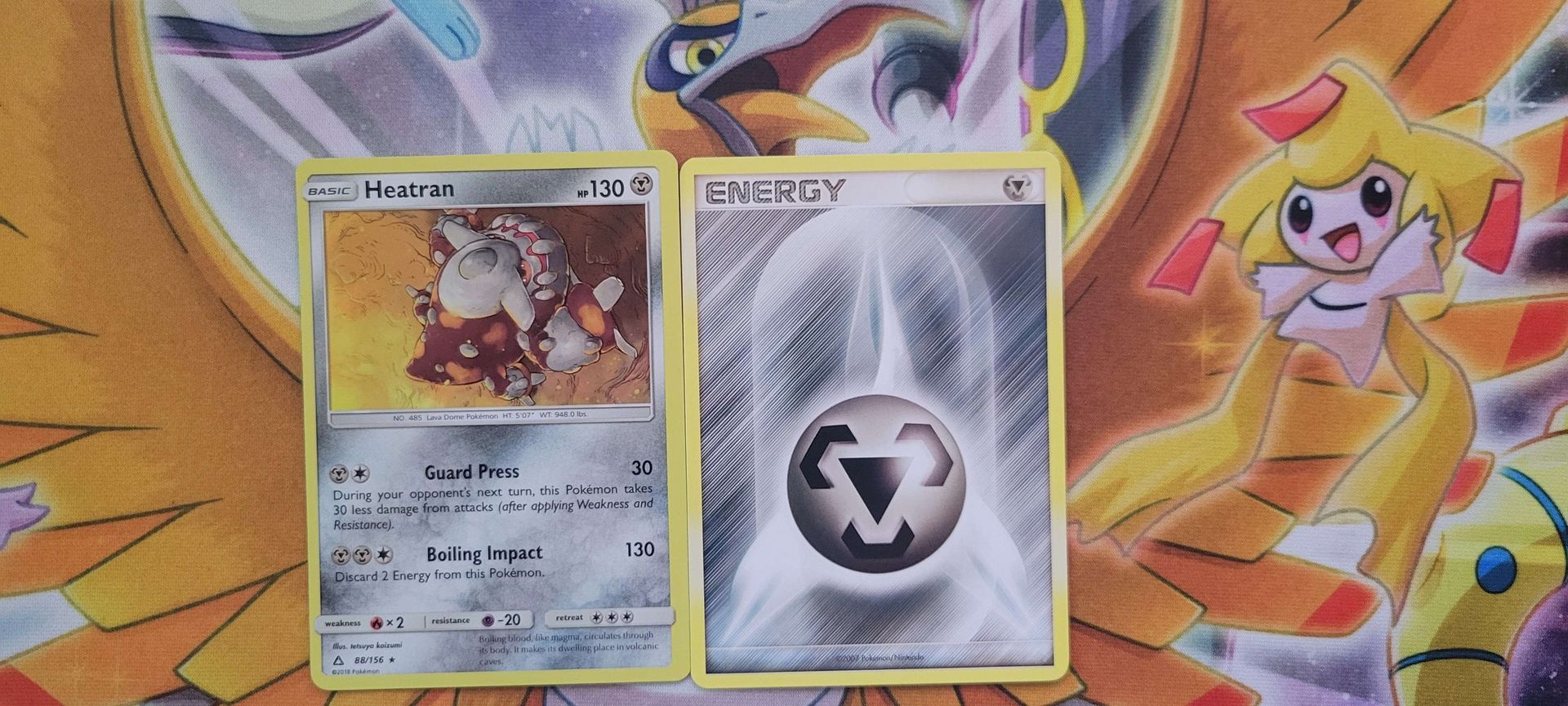 A Metal-type Pokémon beside a Metal Energy card.