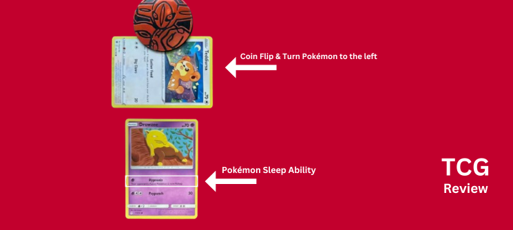 Pokémon TCG sleep status effect example