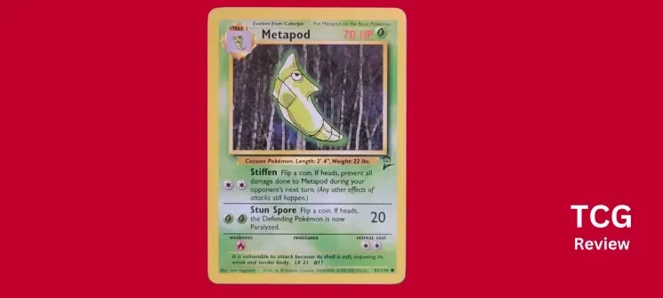 a base set 2 Metapod Pokémon card