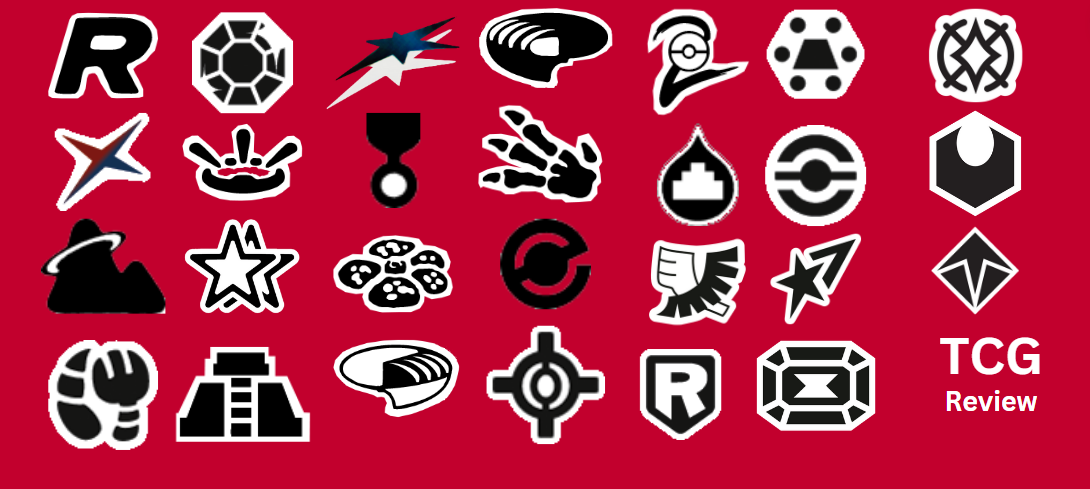 a large variety of different Pokémon set symbols