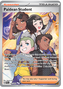 Paldean Student Trainer Card from Paldean Fates