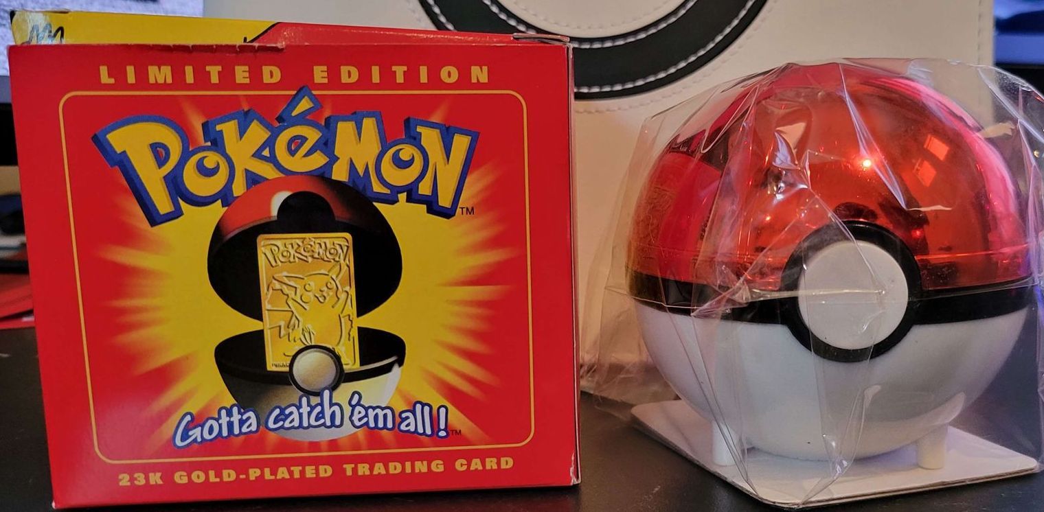 23k gold-plated Pokémon card box