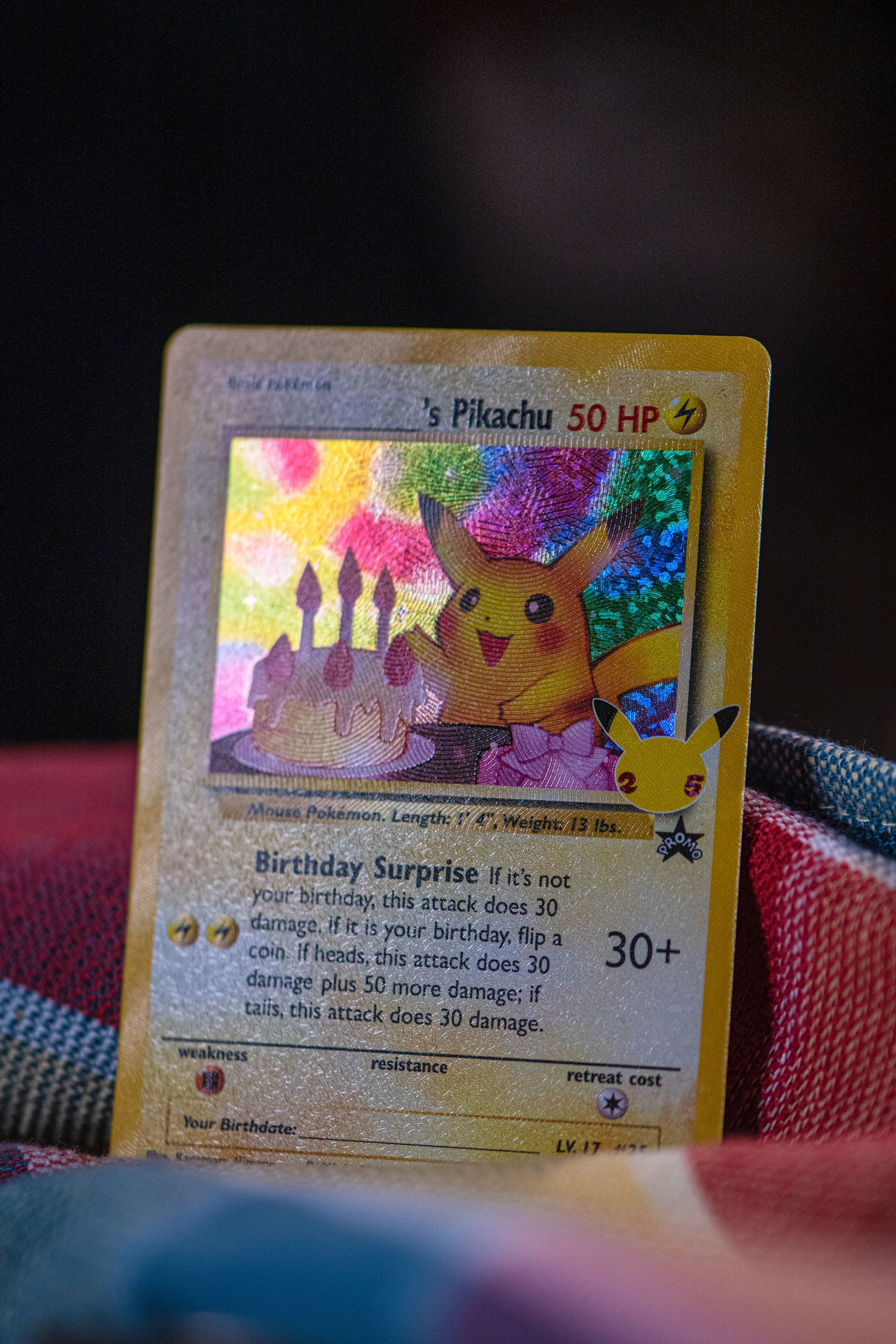 Pikachu Pokemon card