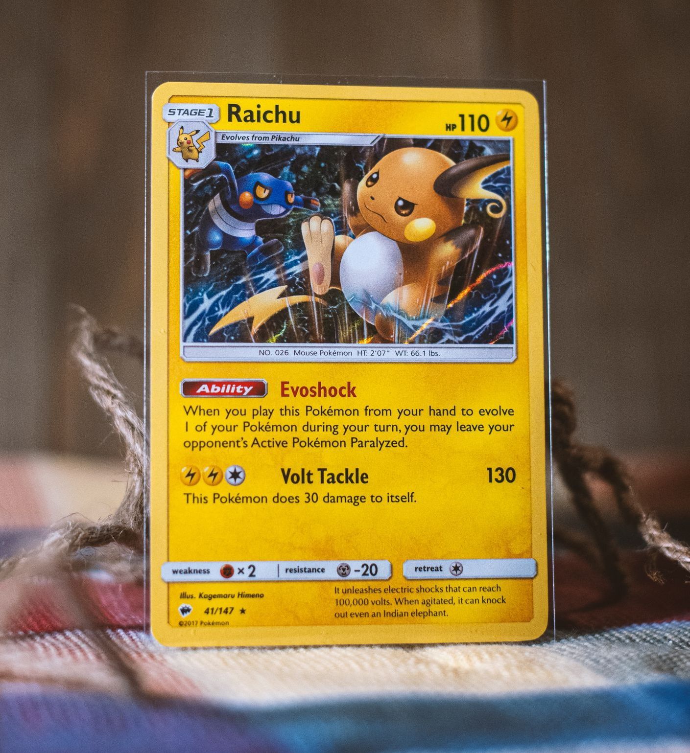 Rare Raichu Pokémon card