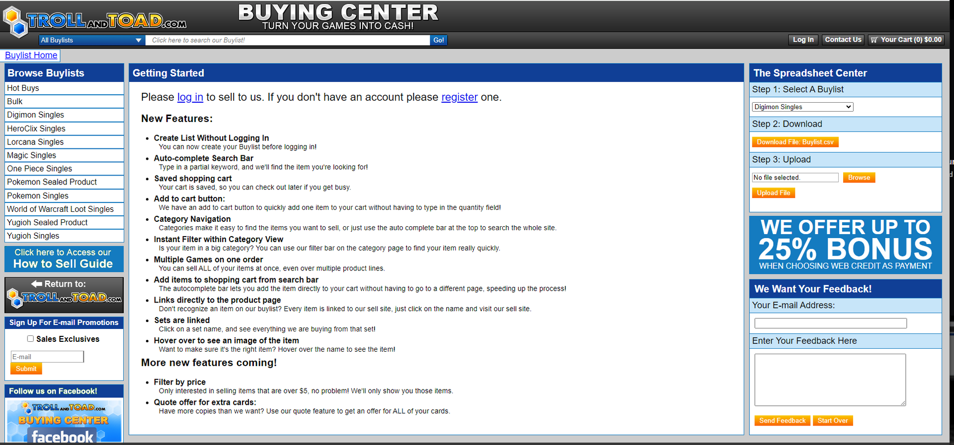 a buying center website troll and toad 