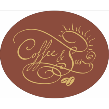Un logo per una caffetteria chiamata Coffee & Sun