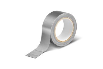 A roll of duct tape on a white background.