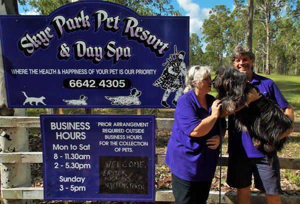 skye park pet resort and day spa sign
