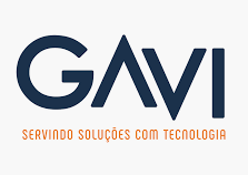 Um logotipo da gavi é mostrado em um fundo branco.