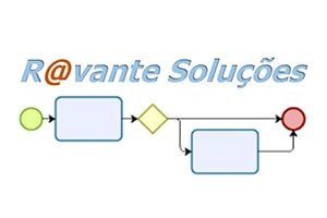 A logo for a company called r @ vante solucoes