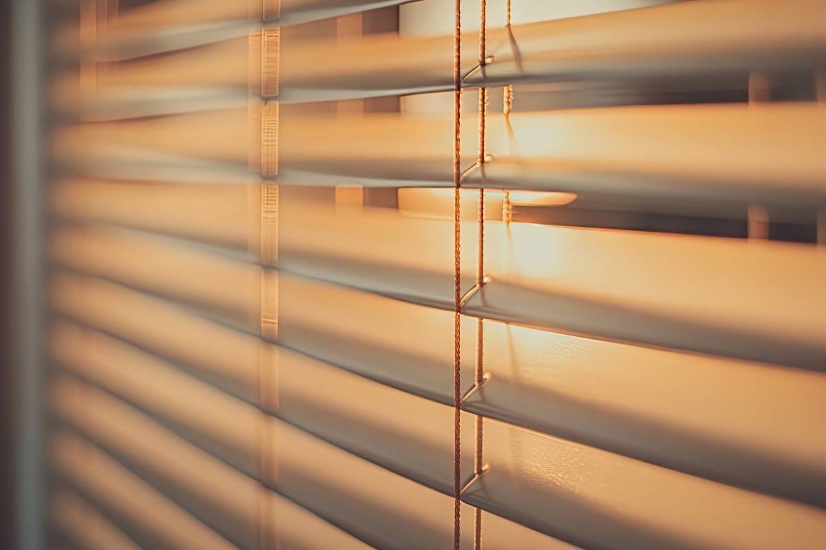 Light-filtering blinds in a home near Manchester, NH