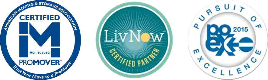 A certified m promoter livnow and pursuit of excellence logos