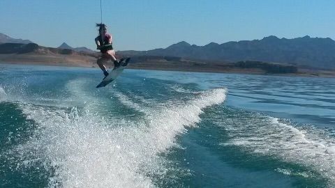 Sherilyn Kelly wake boarding