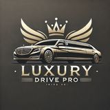 The logo for luxury drive pro shows a limousine with wings and a crown.